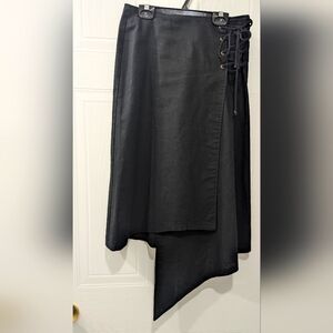 Black and beige asymmetrical skirts